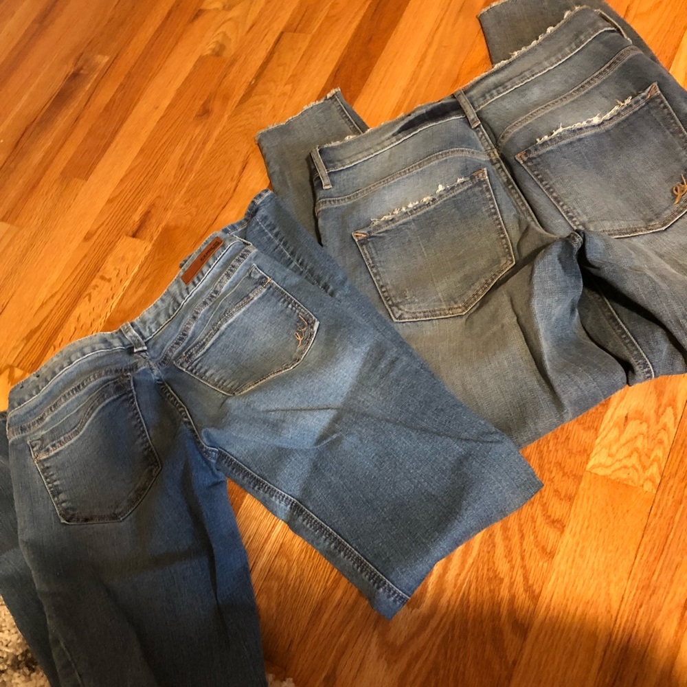 2 pairs of barely used Express Jeans (size 2R)